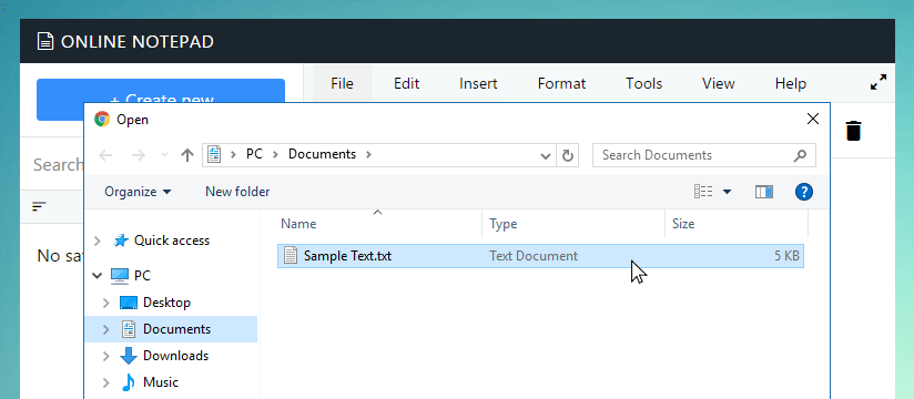 Open file dialog in Fatseo